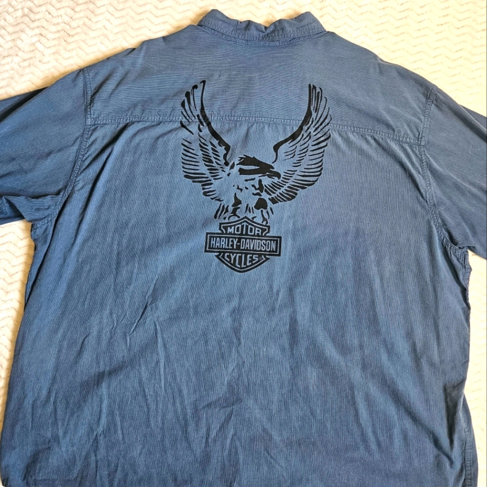 Button Up Classic Harley Davidson Breast Pocket Shirt - Picture 2 of 7